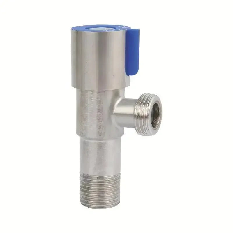 For Toilet Basin Water Heater G1/2 Stainless Steel Angle Valve Thread Triangle Valve Hot and Cold Water Valve Bathroom Connector