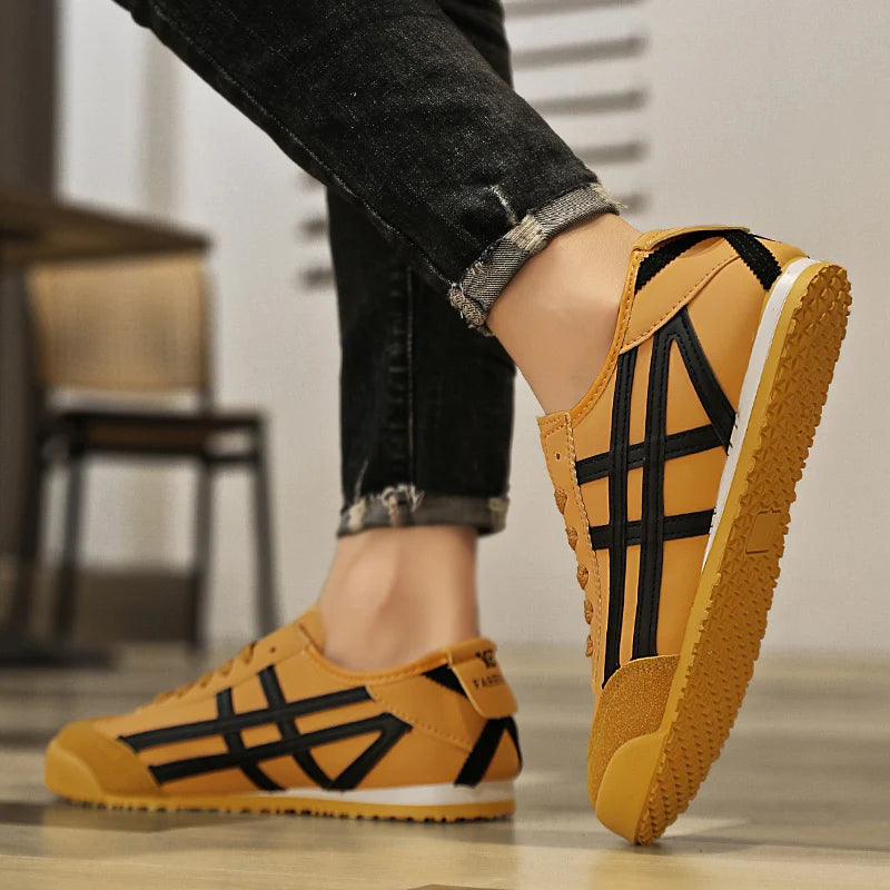 Fashion Couple Canvas Shoes Classic Design Green Leather Casual Shoes For Men Trendy Low-cut Lightweight Original Men's Sneakers