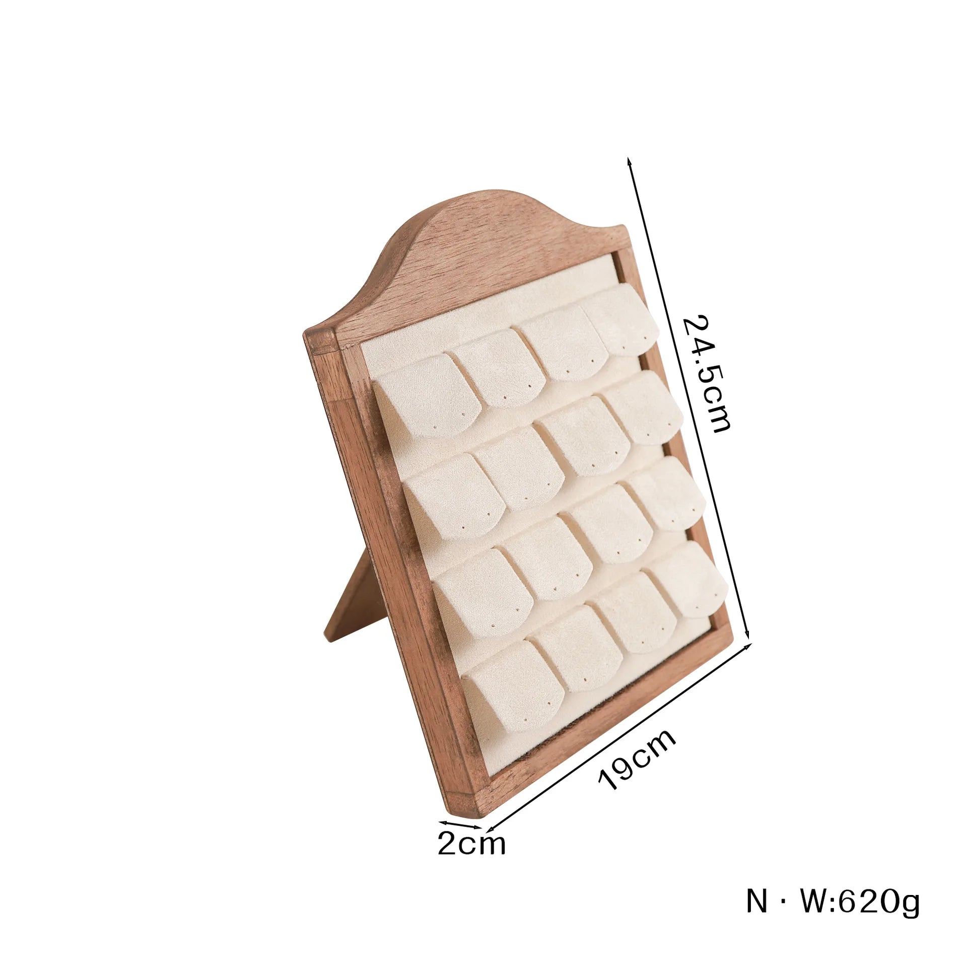 1 Pcs Wood Earrings Ring Photo Frame Jewelry Display Stand Jewelry Rack Velvet Jewelry Storage Tray Store Counter Props Show