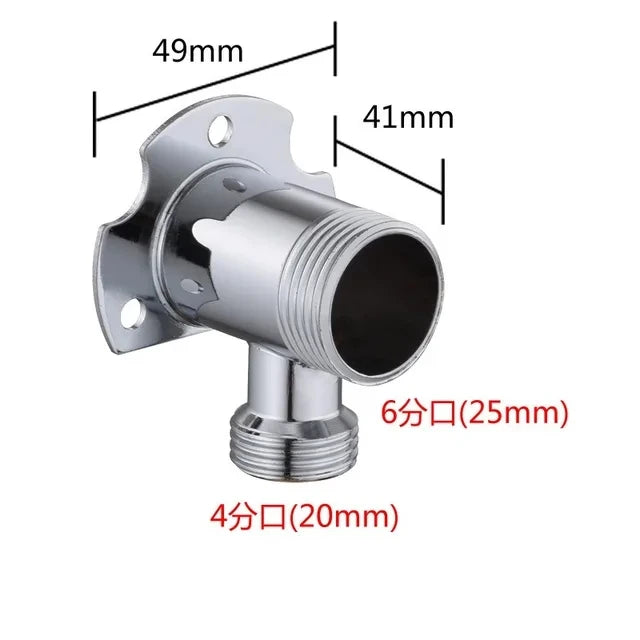 1/2" 3/4" Universal Bathroom Faucet Fixed Base Wall Mounted Tap Installation Adapter Shower Inlet Outlet Mix Water Valve Parts