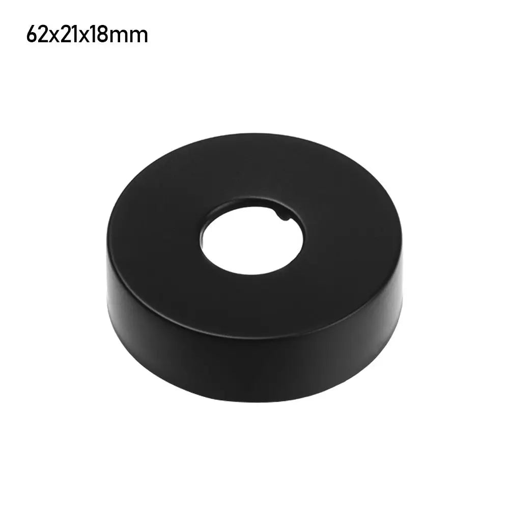 1Pcs Black Shower Faucet Decorative Cover Chrome Finish Stainless Steel Water Pipe Wall Covers Bathroom Accessories