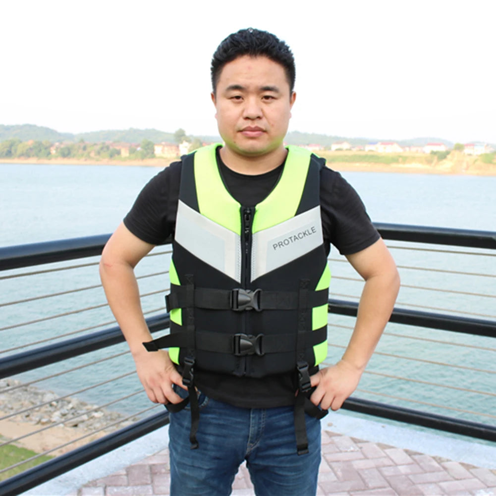Fishing Water Ski Vest Buoyancy Boating Skiing Driving Vest Lightweight Safety Buckle Floating Foam for Surfing Sailboard Rowing