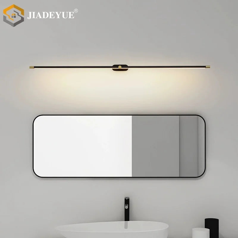 Modern Minimalist Mirror Headlights, Makeup Stands, Bathrooms, Mirror Cabinets, Straight Strip Wall Lights