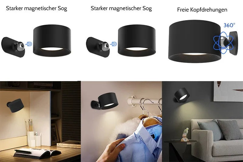 LED Wall Sconces light 3 Brightness Levels 3 Color Modes Wall Lights 2000mAh Battery Remote Control Home Lights Home Decor Items