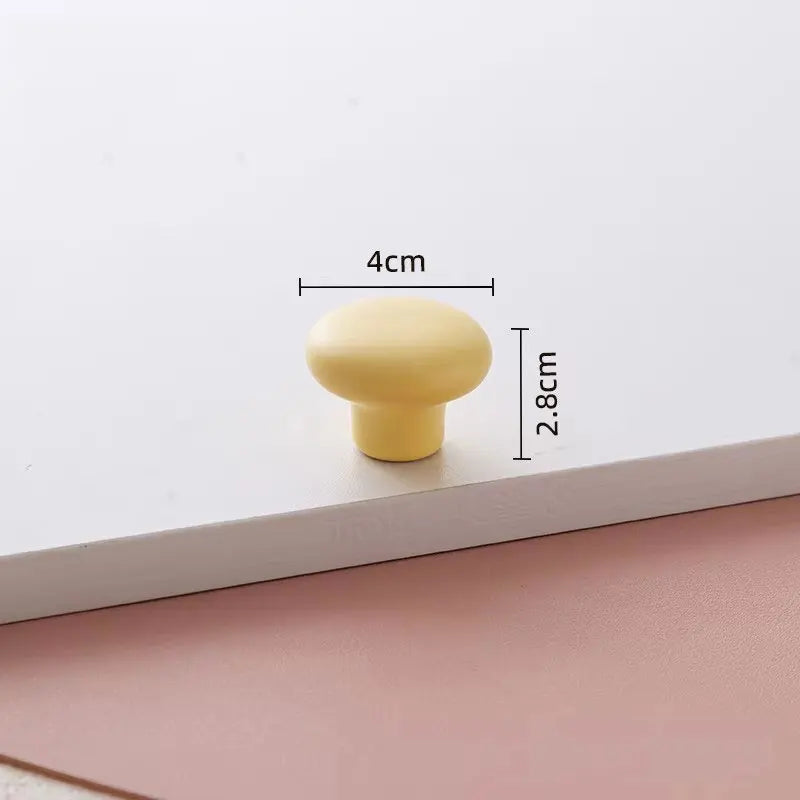 Colorful Ceramic Cabinet Handles for Children's Room Cute Drawer Round Knobs Heart Shaped Wardrobe Pulls Furniture Hardware1 pc