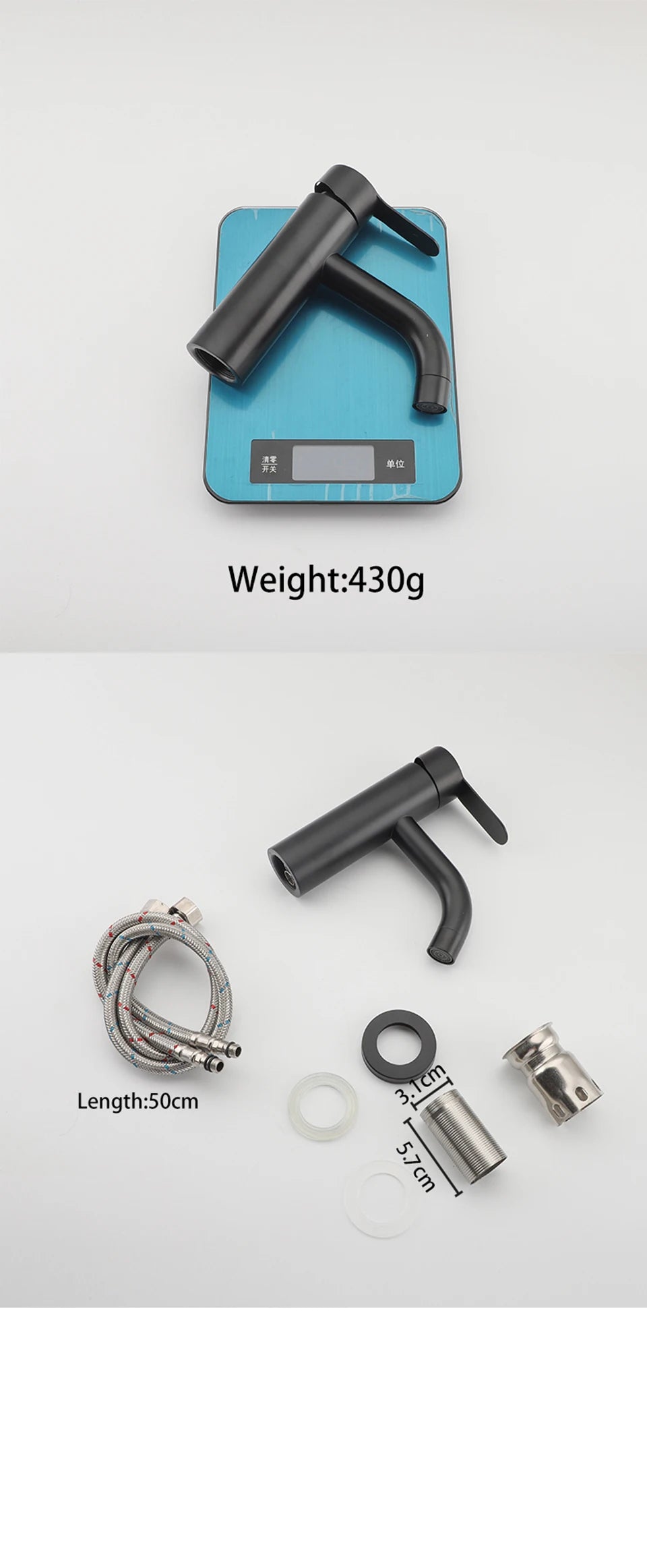 Black Basin Faucet Stainless Steel Bathroom Sink Faucet Washbasin Tap Hot Cold Water Sink Mixer Bathroom Crane Tap