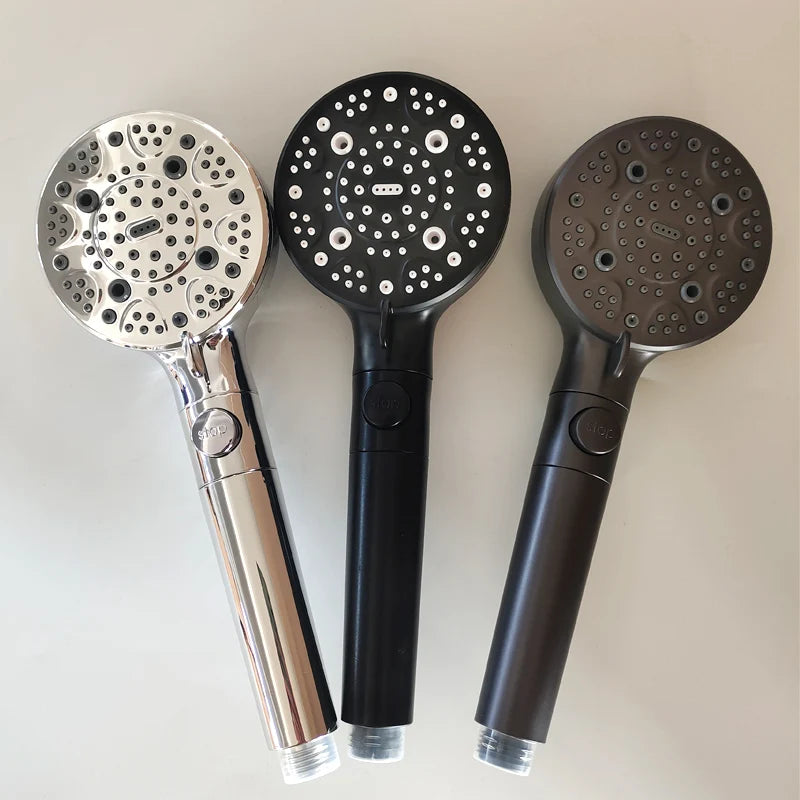 Filter 9 Modes Adjustable Shower High Pressure Shower Head with Hose Water Saving One-Key Stop Spray Nozzle Bathroom Accessories