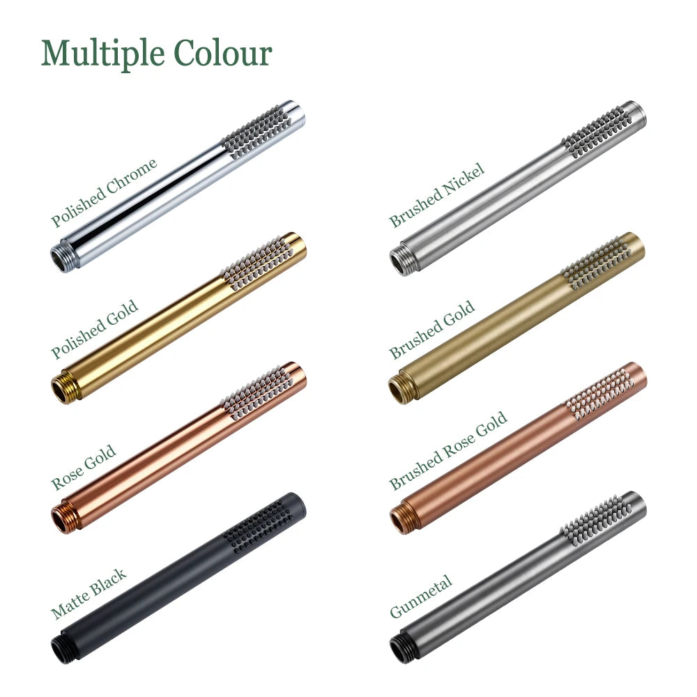 Black Handheld Bathroom Faucet High-pressure Water-Saving Shower Head Hardware Accessories Round Solid Brass Hand-Hold Shower