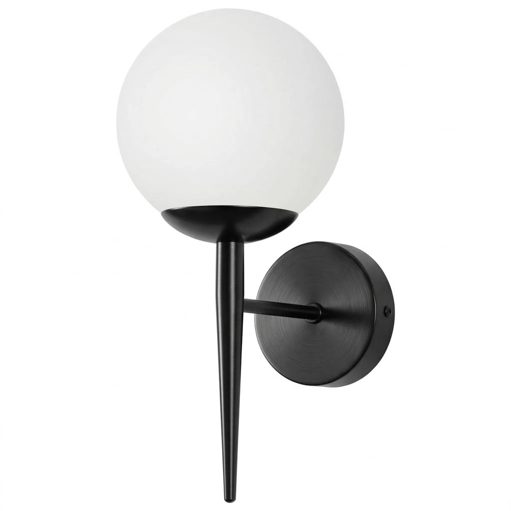 Modern Led Wall Lamps Indoor Golden Wall Lights with Milky PVC Round Ball Bedside Wall Lights Double G9 Bulbs with Light Bulb