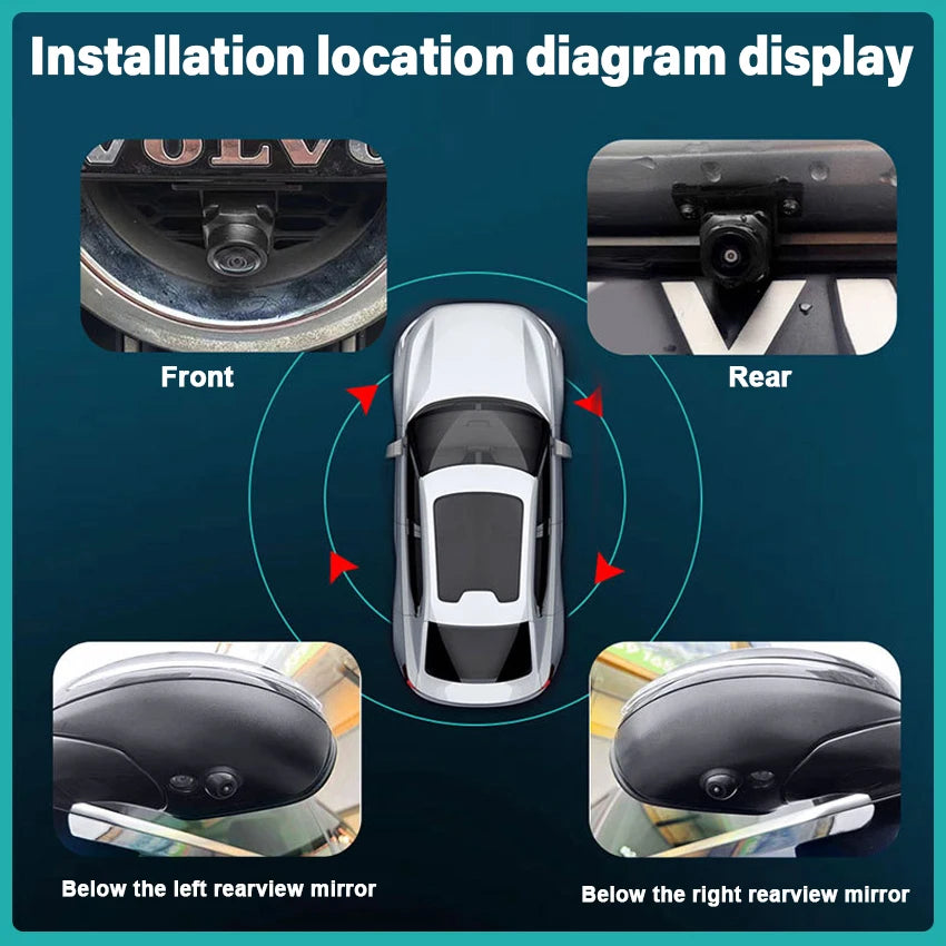 Car Reverse Camera AHD Night Vision Wide Angle Rear View Parking Camera Waterproof CCD LED Universal Backup Monitor Color Image