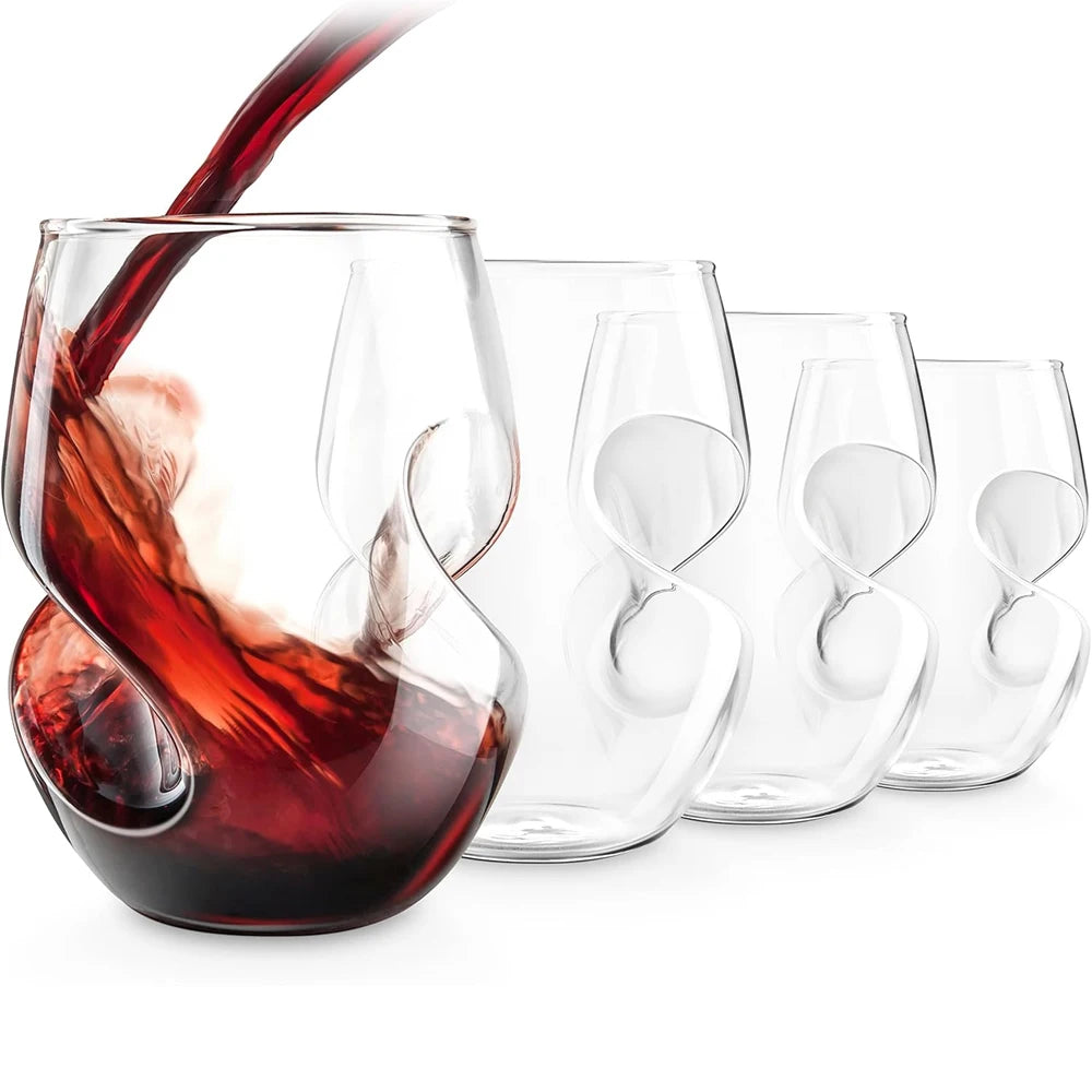 1/2/4 Piece Whiskey Glass 13oz/400ml Novelty Shape BPA Free Reusable Glass Perfect for Family Gatherings and Cocktail Parties