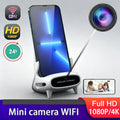 Mini Camera HD 1080P WiFi Camera Home motion detectionDVR Monitoring Video wireless charger 24-hour recording, no need for WIFI