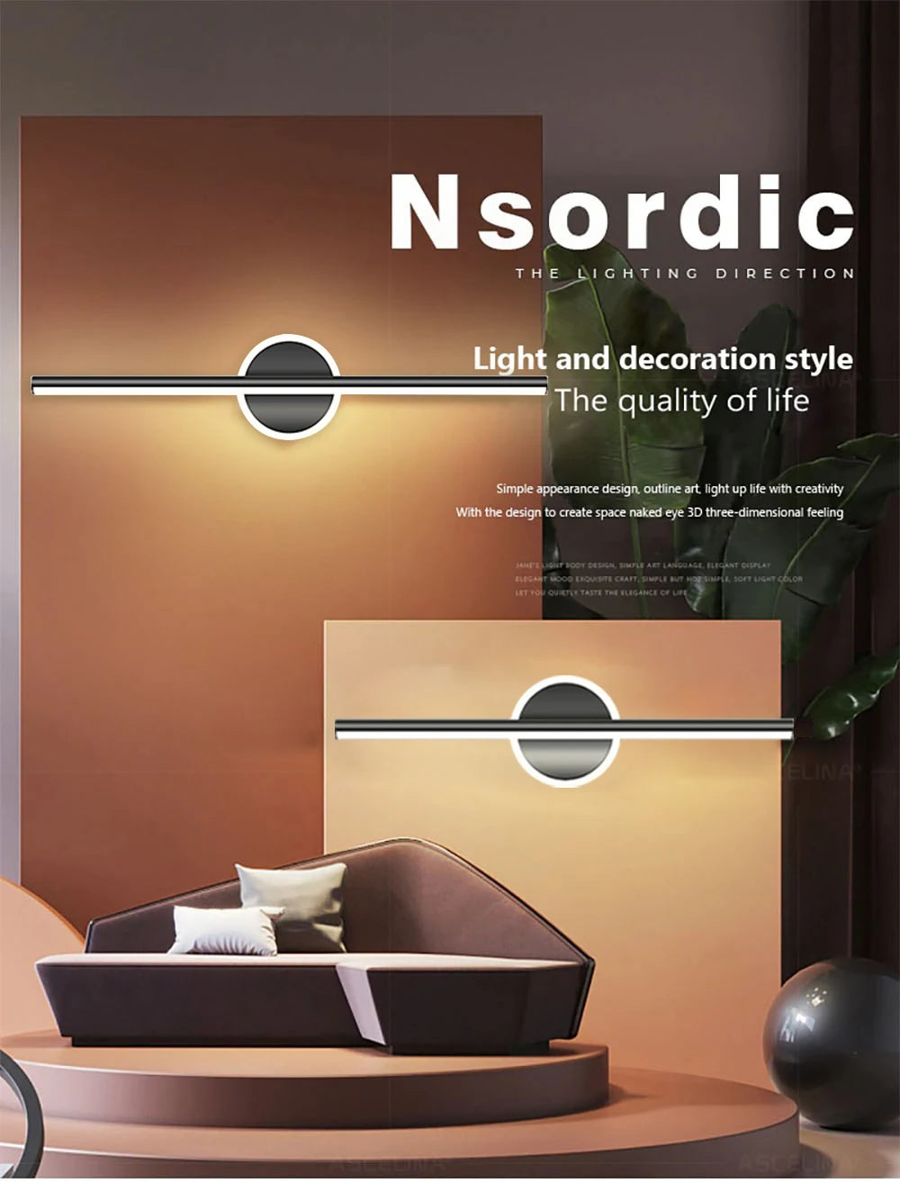 Modern LED Wall Lamp Black Mirror Light Dresser Bathroom Toilet  Long Strip Lamps Home Decor 40/60/80CM Led Lighting Lustre