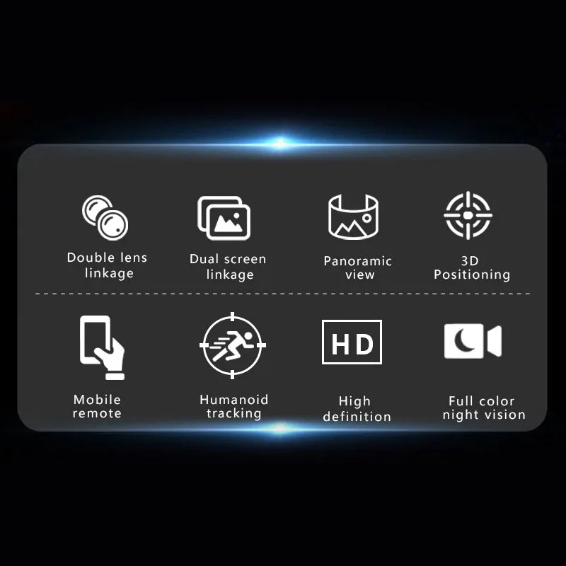 4MP UHD Carecam APP Dual Lens Wireless PTZ IP Dome Camera Full Color AI Humanoid Detection Home Security CCTV Baby Monitor