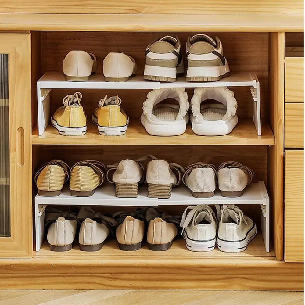 1pcs Kitchen Stretchable Cabinet Shelf Cupboard Separated Storage Rack Countertop Organizer shoe Organizer Shelf Save Space