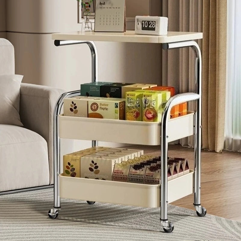 Kitchen Islands And Carts Trolley Rack Mobile Multi Functional Household Multi Layer Storage Organizer Cart Rack Shelf Furniture