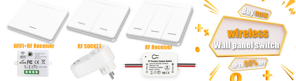 Mini Module WIFI Tuya Smart Light Switch Wall Panel Push Button Switch 433MHZ Wireless Electrical Home Remote Control 220V 10A