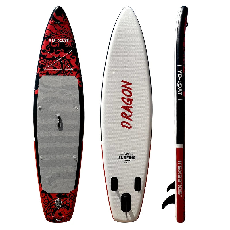 Manufacturer Customized 11'6" Waterplay Surfing Inflatable Sup Loong Inflatable SUP Board With Accessories For River And Lake