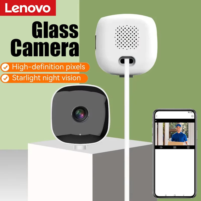 Lenovo Window-mounted Security Wifi Camera Stick-on Glass Remote Monitoring Smart Phone Window-mounted Card Camera Night Vision