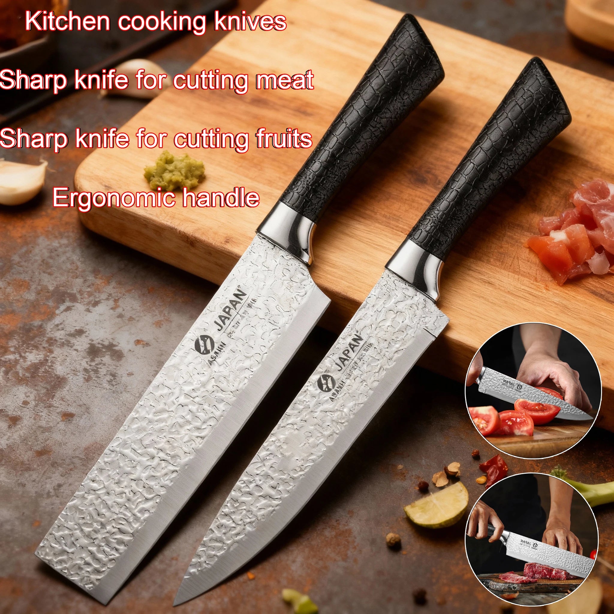 Kitchen cooking knife set stainless steel chefs knife professional cutting knife slicing knife, meat cutting knife slicing knife