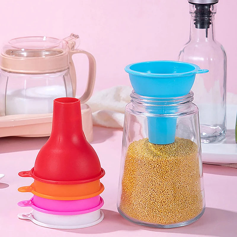 Silicone Wide-mouth Funnel Milk Powder Bean Funnel Large-caliber Multi-function Wine Leak Oil Leak Kitchen Gadgets Accessories