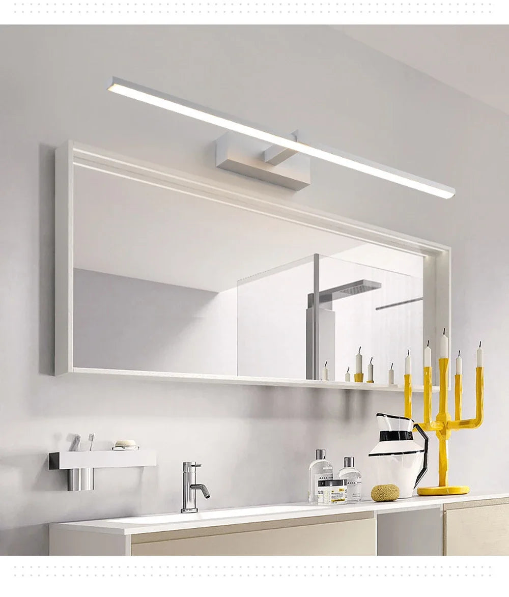 Modern LED Wall Light Bathroom Mirror Lamp Bathroom Bath Mirror Line Lamp Wall Sconce Home Decoration Lighting Fixture Luster