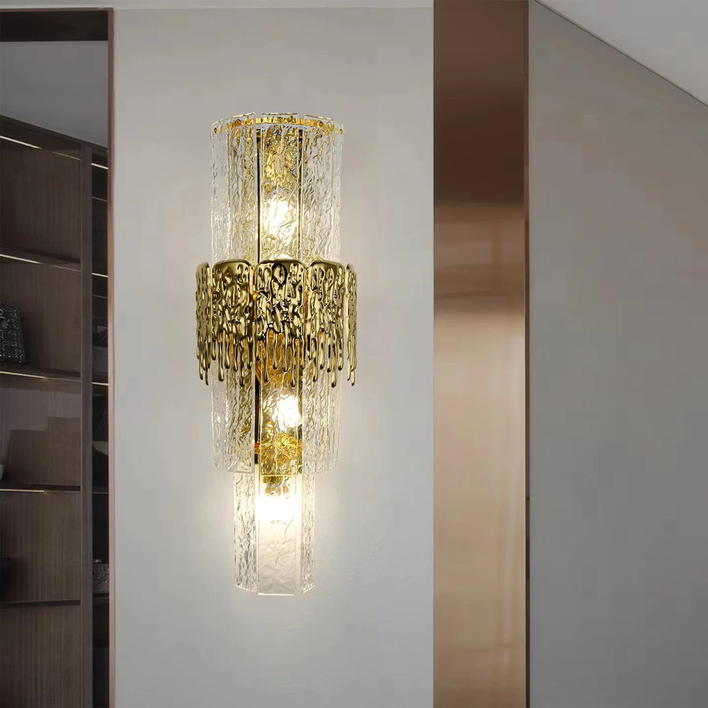 Light Luxury Led Wall Lamp Home Decoration Living Room Tv Background Wall Staircase Bedroom Italian Bedside Glass Wall Lamp