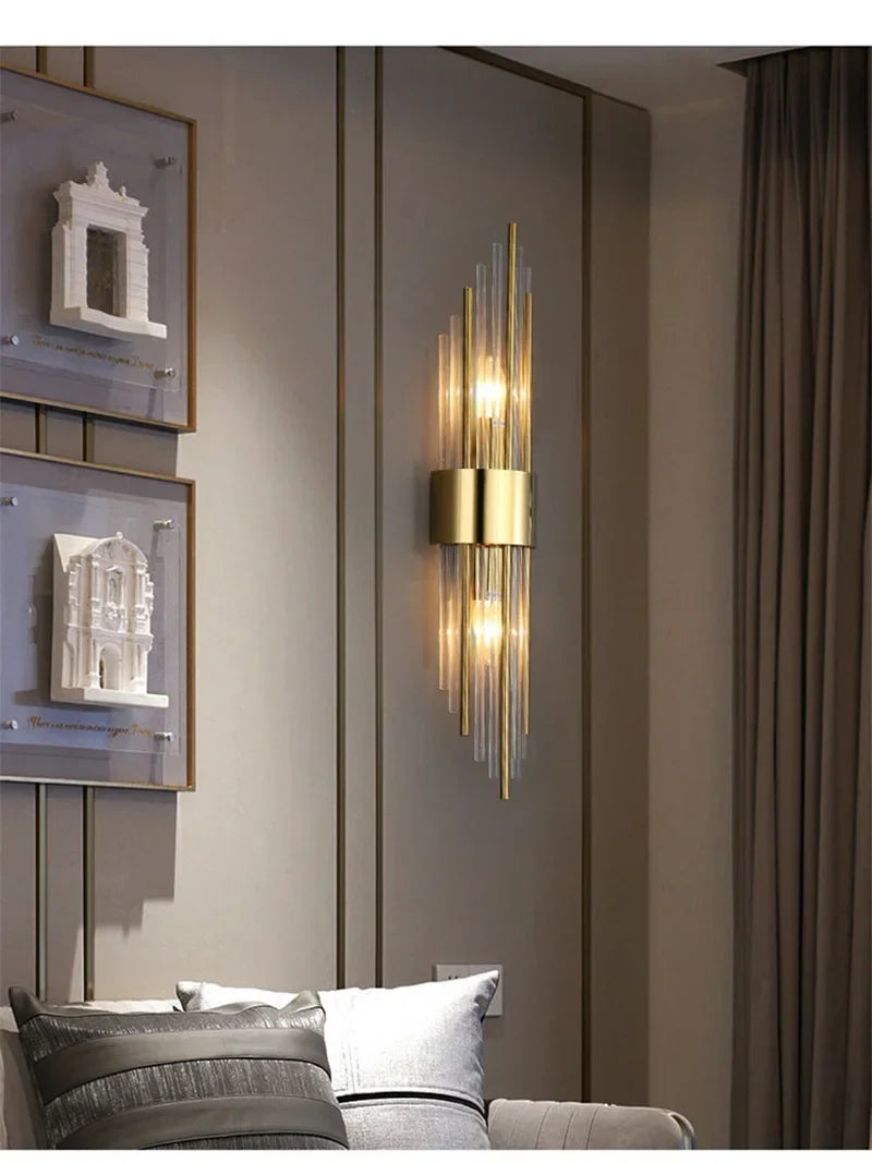 Luxury Wall Lamp Modern LED Gold Wall Light Indoor Lighting Wall Sconce Home Decor for Living Room Bedroom Bedside Stairs Lamps