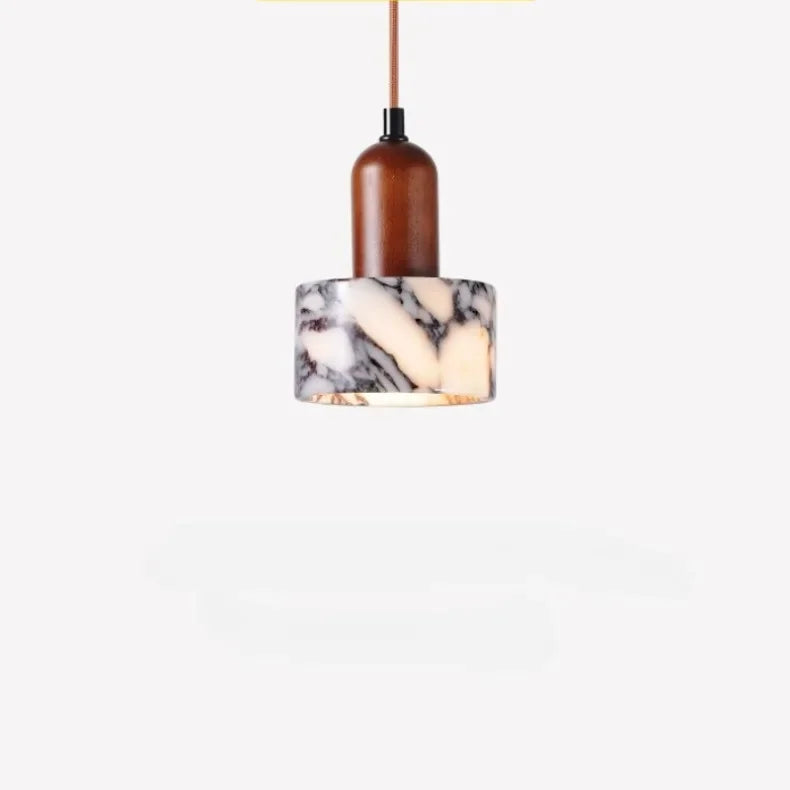 Modern Round Marble LED Pendant Light for Living Room Bedroom Kitchen Dining Room Hallway Ceiling Lamp Minimalist