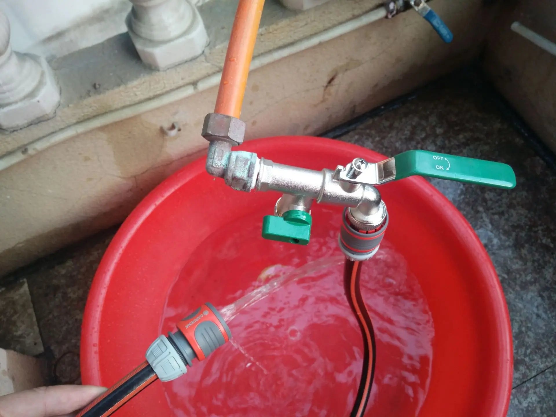Garden Outdoor Bibcock Faucet DN15 DN20, Anti-freeze, Dual Control Copper for Washing Machine and Kitchen Garden Sink    1/2