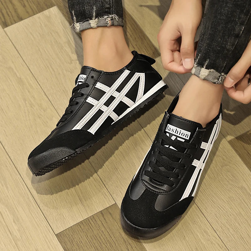 Fashion Couple Canvas Shoes Classic Design Green Leather Casual Shoes For Men Trendy Low-cut Lightweight Original Men's Sneakers