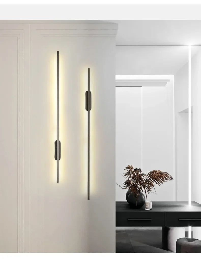 Modern minimalist led long wall lamp living room TV sofa bedroom bedside lamp background wall decorative lamp interior