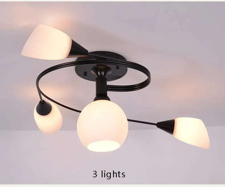 2025 Modern Led Ceiling Chandelier Nordic Glass Lamp Bedroom Kitchen Living Room Dining Room Decoration Home Ceiling Light Fixtu