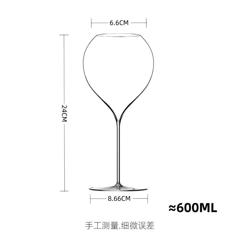 600ml Large Ultra-thin Sheer Red Wine Glasses White Wine Glasses Sparkling Wine Champagne Glasses Bar Barware