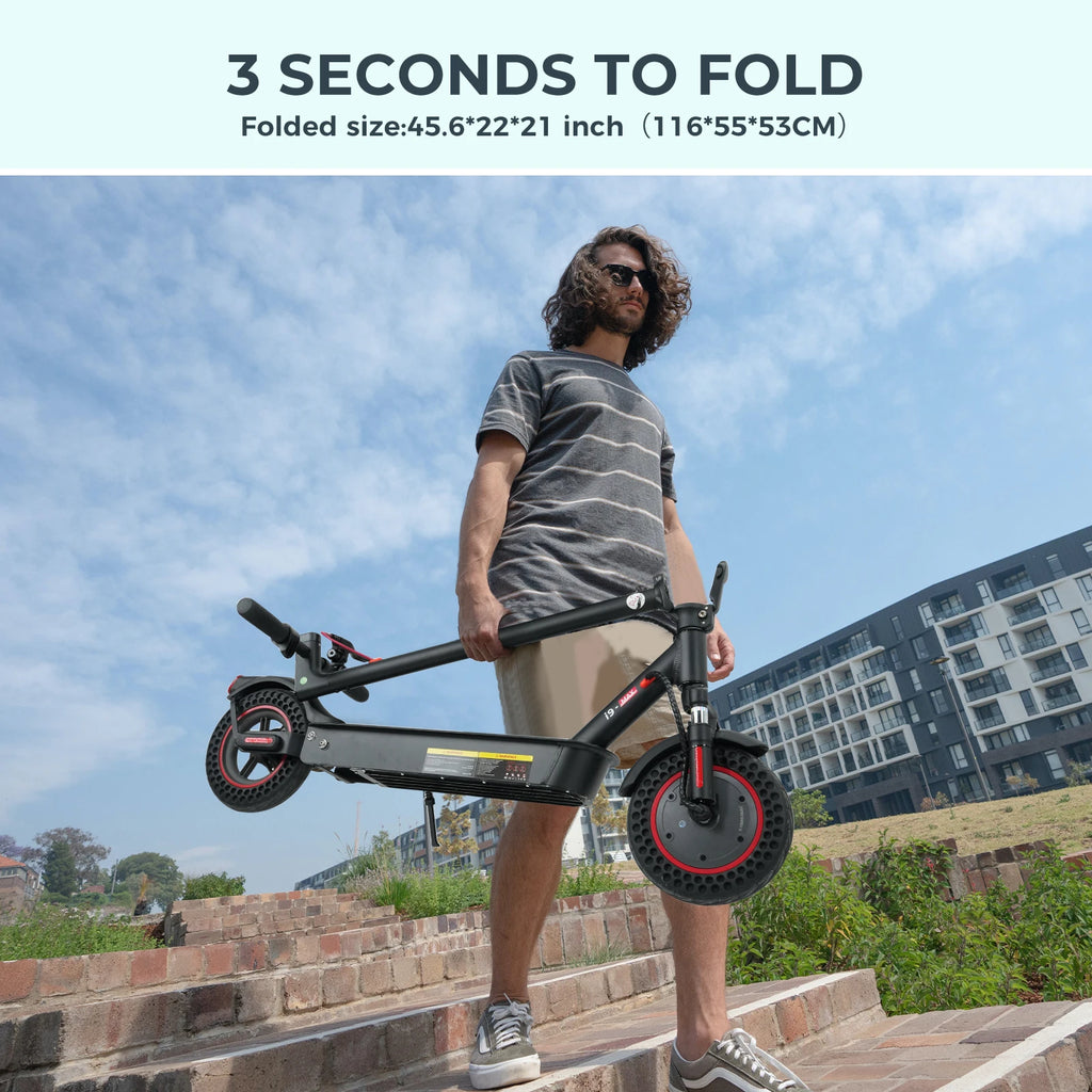 ISCOOTER I9MAX Adult E-Scooter 500W Motor E-Scooter 36V10AH Battery E Scooter 10 Inch Solid Tires Electric Scooter