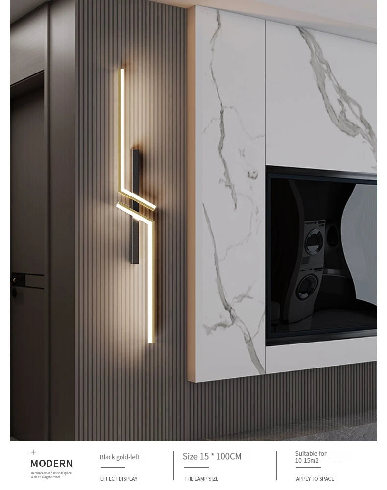 Modern Minimalist LED Wall Lamps - Bedside Interior Lighting for Living Room Bedroom Stairs - TV Backlight Wall Decor Lights