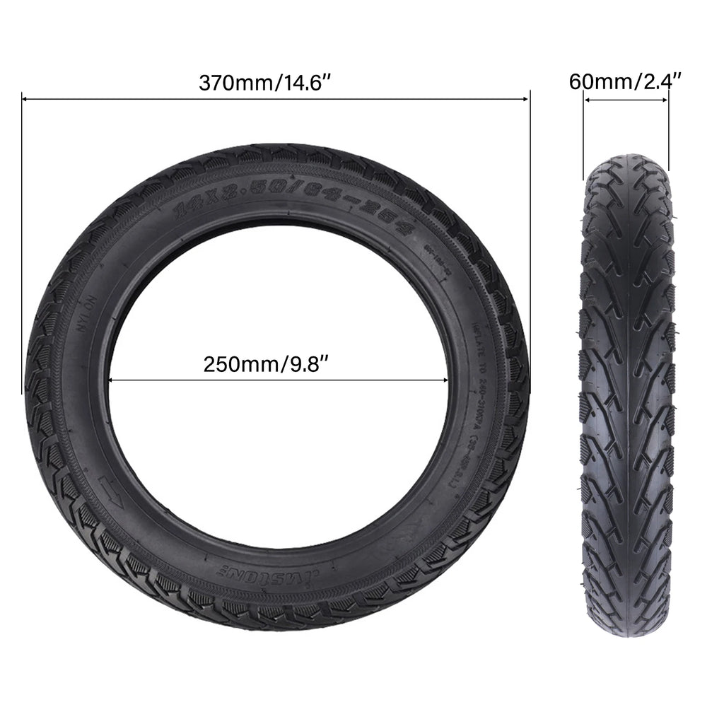 Electric BIke 14 Inches for Electric Bicycles High Quality Rubber 14x2.50 64-254 Inner and Outer Tires Electric Bicycle E-bike