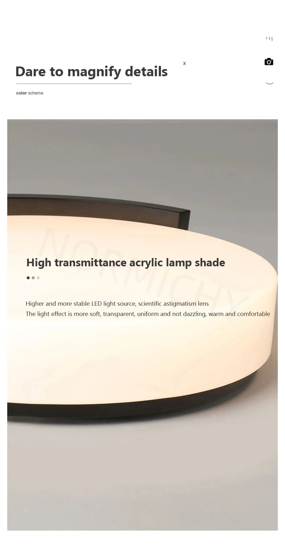 Modern Led Minimalist Nordic Black And White Room Main Light Living Room Circular Ceiling Light New Home Appliance Light Fixture