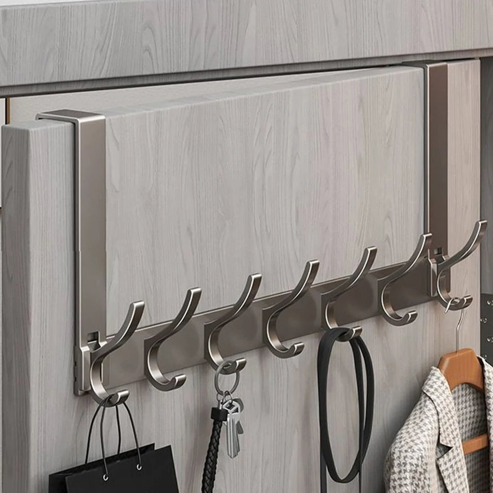 Door Behind Hook Storage Wall Hanging Clothes Hanger Coat Hook Punch-free Hanger Bedroom  Kitchen Organizer Quick Installation