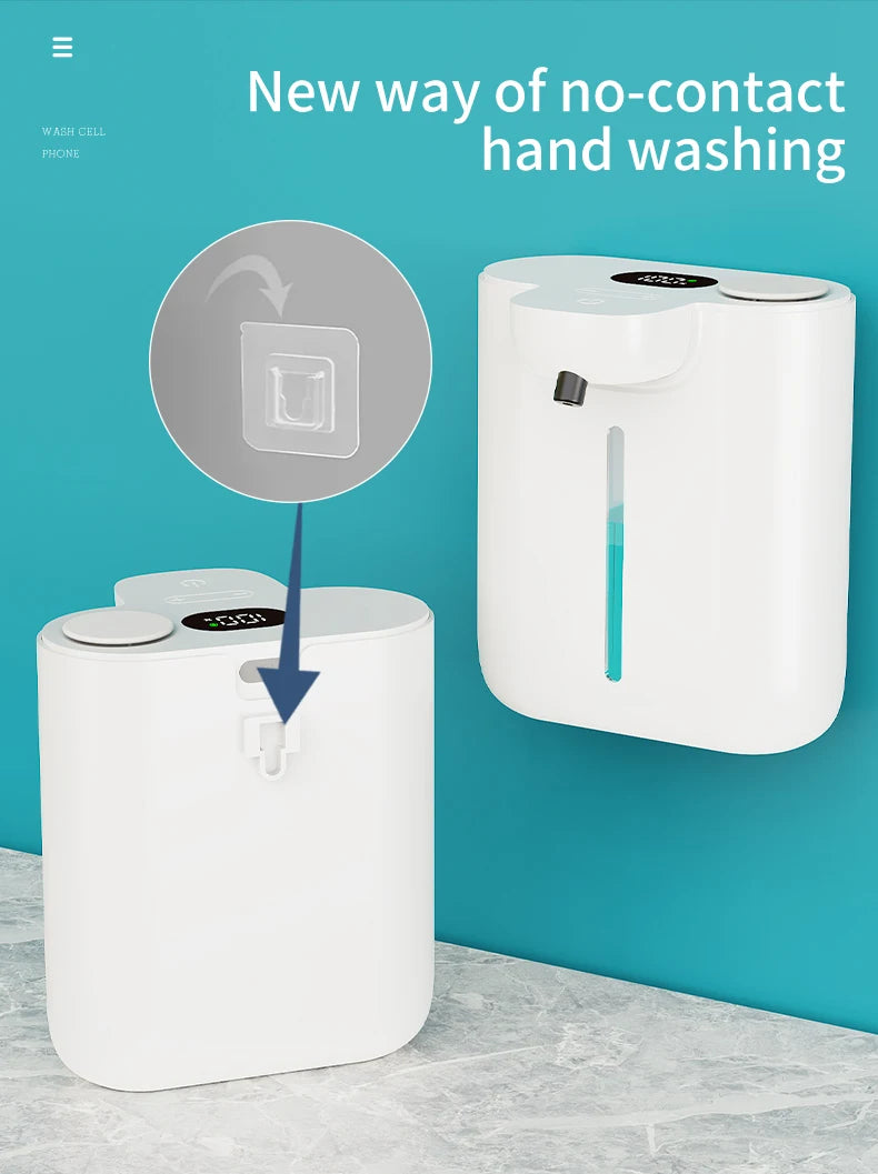 500ML Large Capacity HD Display 9-Gears Adjustable Foam/Liquid Control Automatic Sensor Soap Dispenser Portable Hand Wash Bottle