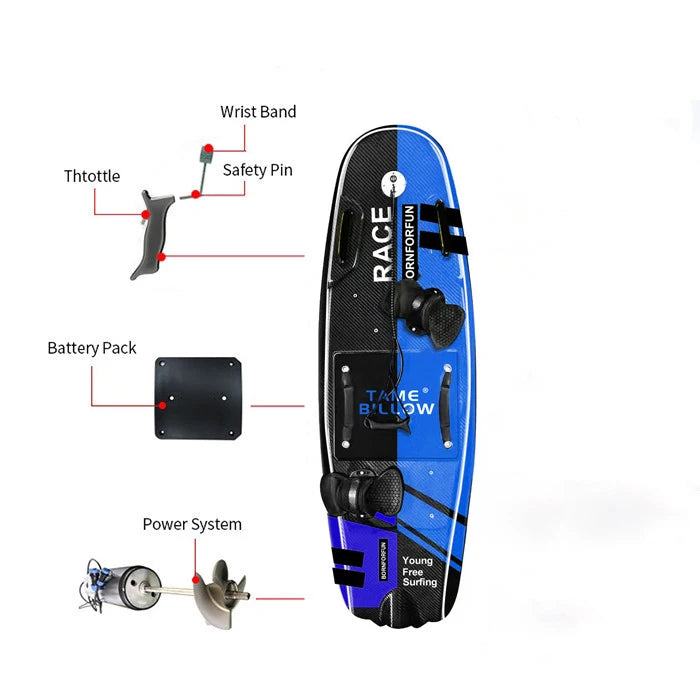 High Quality Battery Electric Surfboard Place Water Sport Electric Surfboard Jet Surf