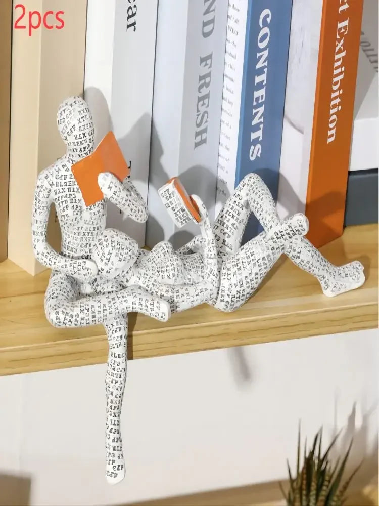 Nordic Modern Reading Woman Statue Modern And Simple Living Room Decorative Ornaments  Resin Crafts, Tabletop Sculpture
