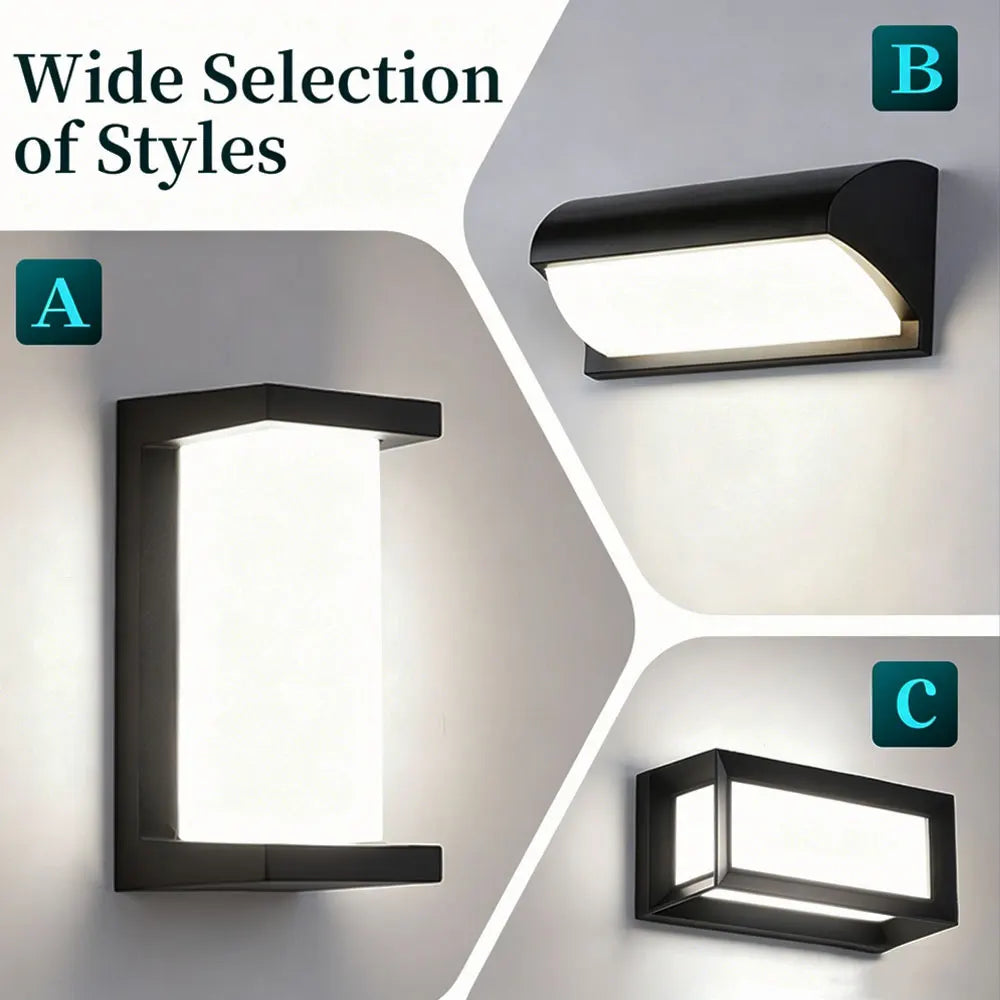 Outdoor Wall Light 85-265V IP65 Waterproof 25W 12W Garden Corridor Balcony wall lamp courtyard Decor Warm Light exterior Stairs