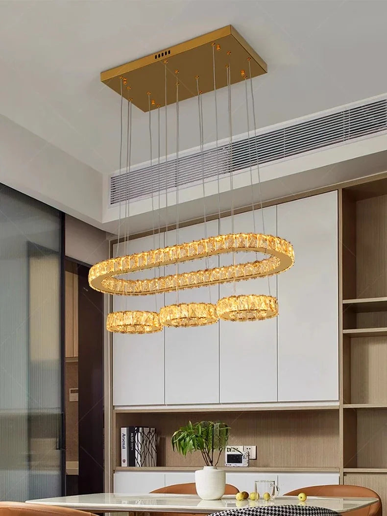 Home Decoration Pendant Lights Luxury Crystal Living Room Chandelier Dining Room Pendant Lamp, Ceiling Light, Indoor Lighting