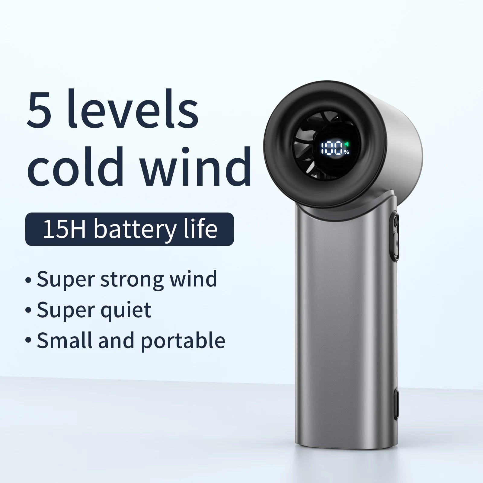 Rechargeable Handheld Fan, Stylish Design, Portable High Speed Fan - Small and Powerful for Outdoor Sports, Travel, Camping