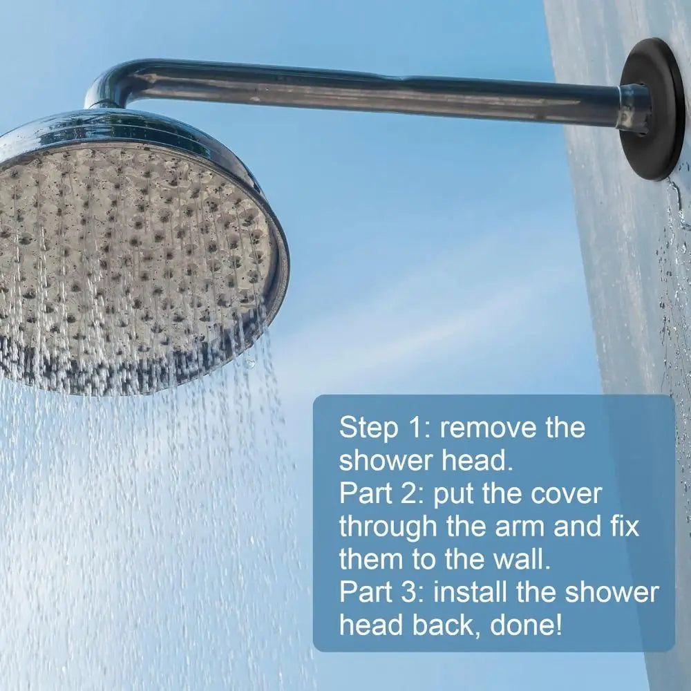 Black Stainless Steel Shower Arm Flange Replacement Wall Split Flange Faucet Decorative Cover Kitchen Bathroom Accessories