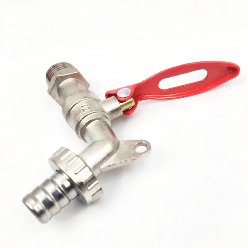 1/2 Inch Zinc Alloy Faucet Garden Bibcock Outdoor Lockable Water Tank Connector Industrial Home Irrigation Replacement Tool