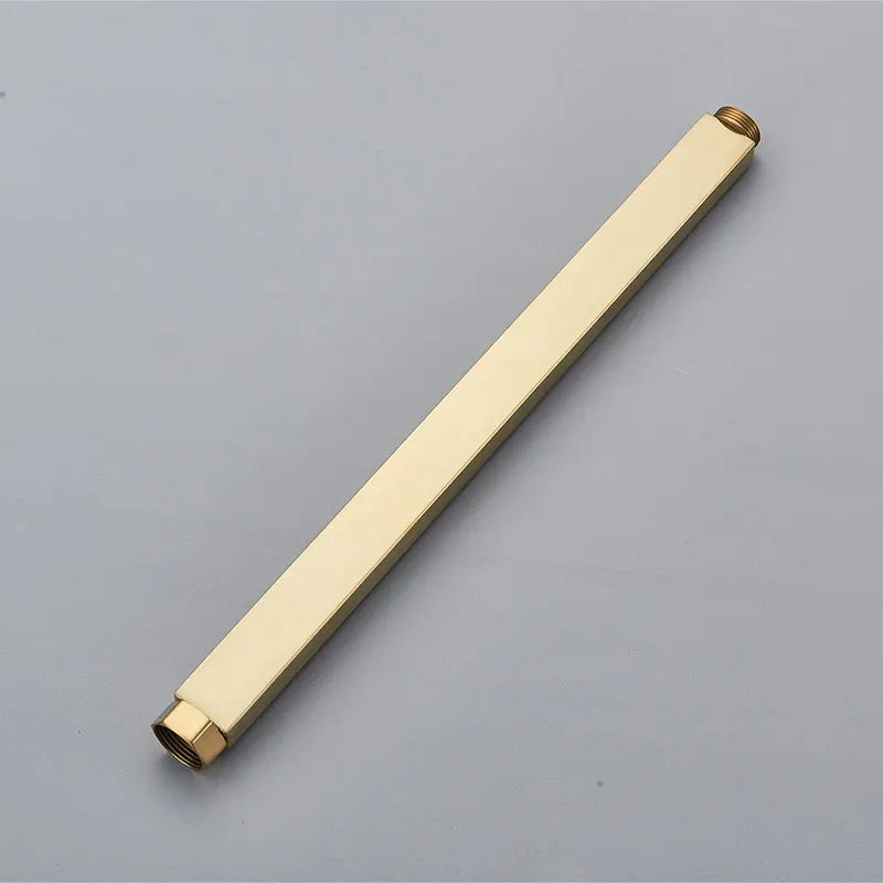 30/40cm Square Round Extension Tube For Bathroom Shower Faucet Black General Interface Extension Tubes Extend Pipe