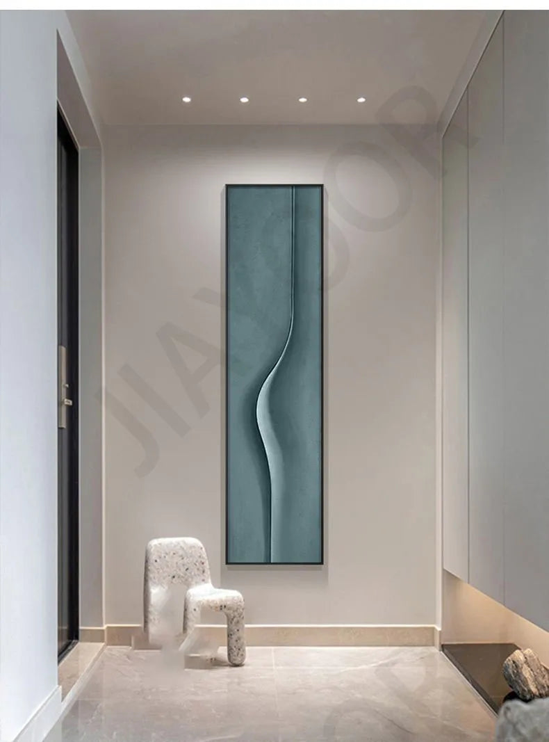 Modern Light Luxury Corridor Hanging Painting Interior Entrance Decoration  Simple Abstract Long Strip Vertical LED Wall Lamp