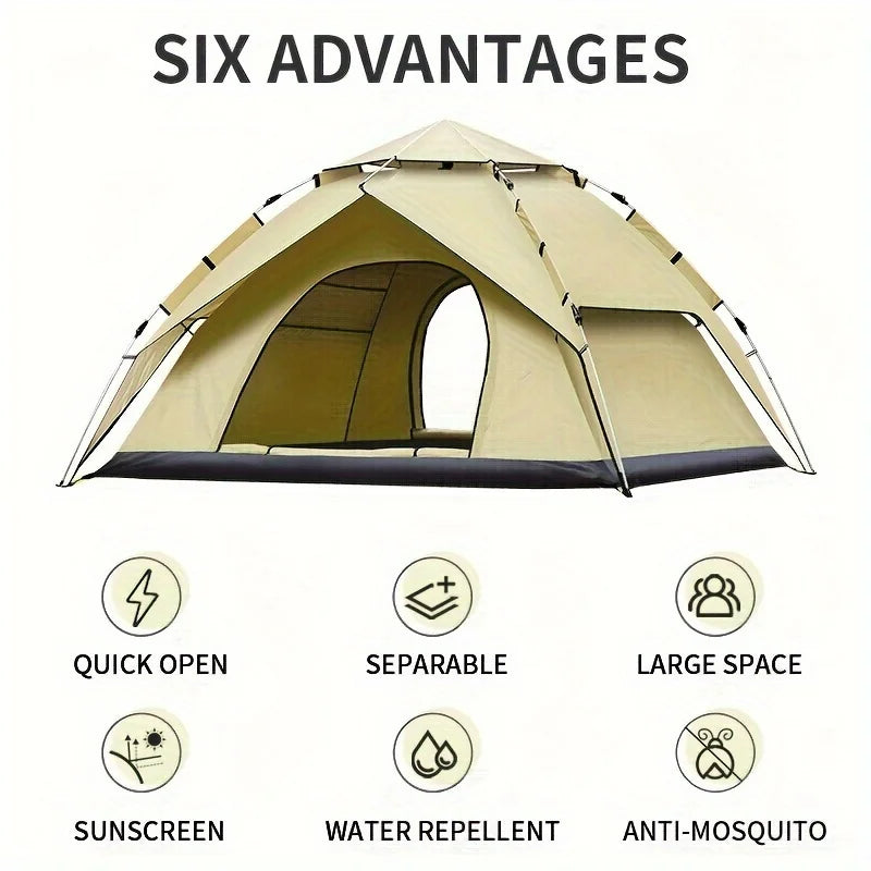 Outdoor Tent Camping Automatic Tent double-deck tents double door tent folding camping tent Beach tent Outdoor Fishing tent